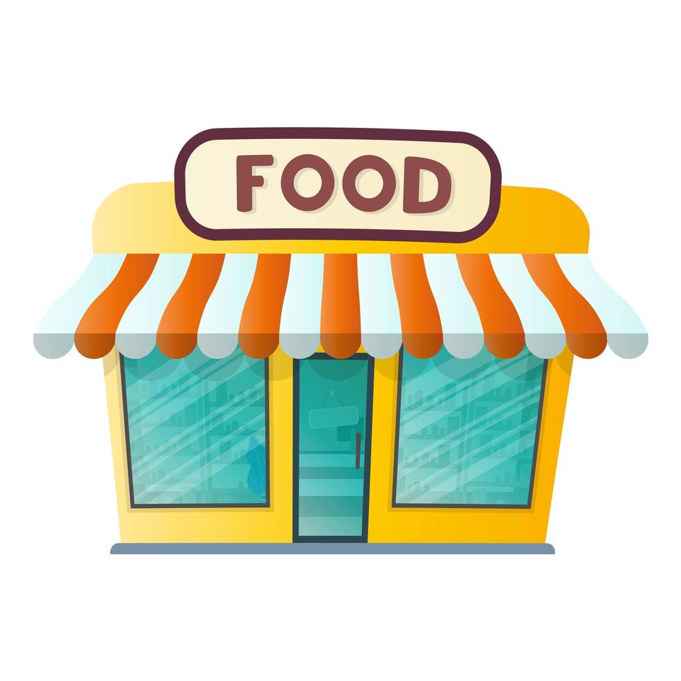 negozio di alimentari isolato su uno sfondo bianco. illustrazione vettoriale