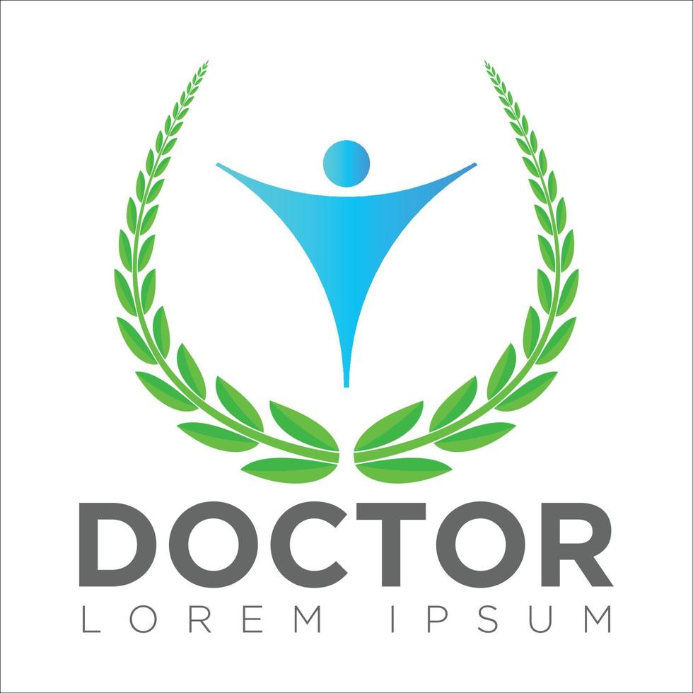 Doctorl logo-cuore e cornice illustrazione vettoriale. vettore