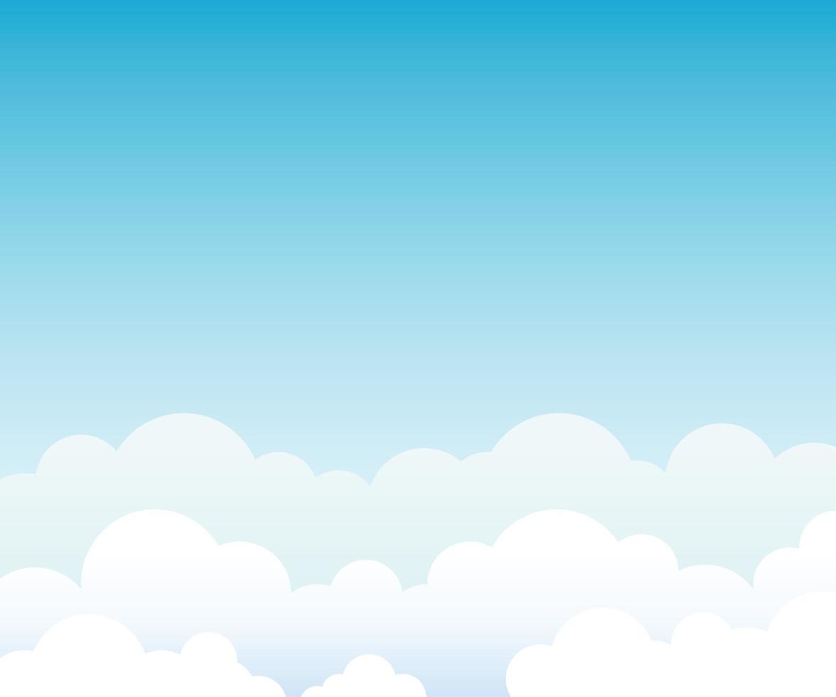 nuvola con sfondo vettoriale cielo blu