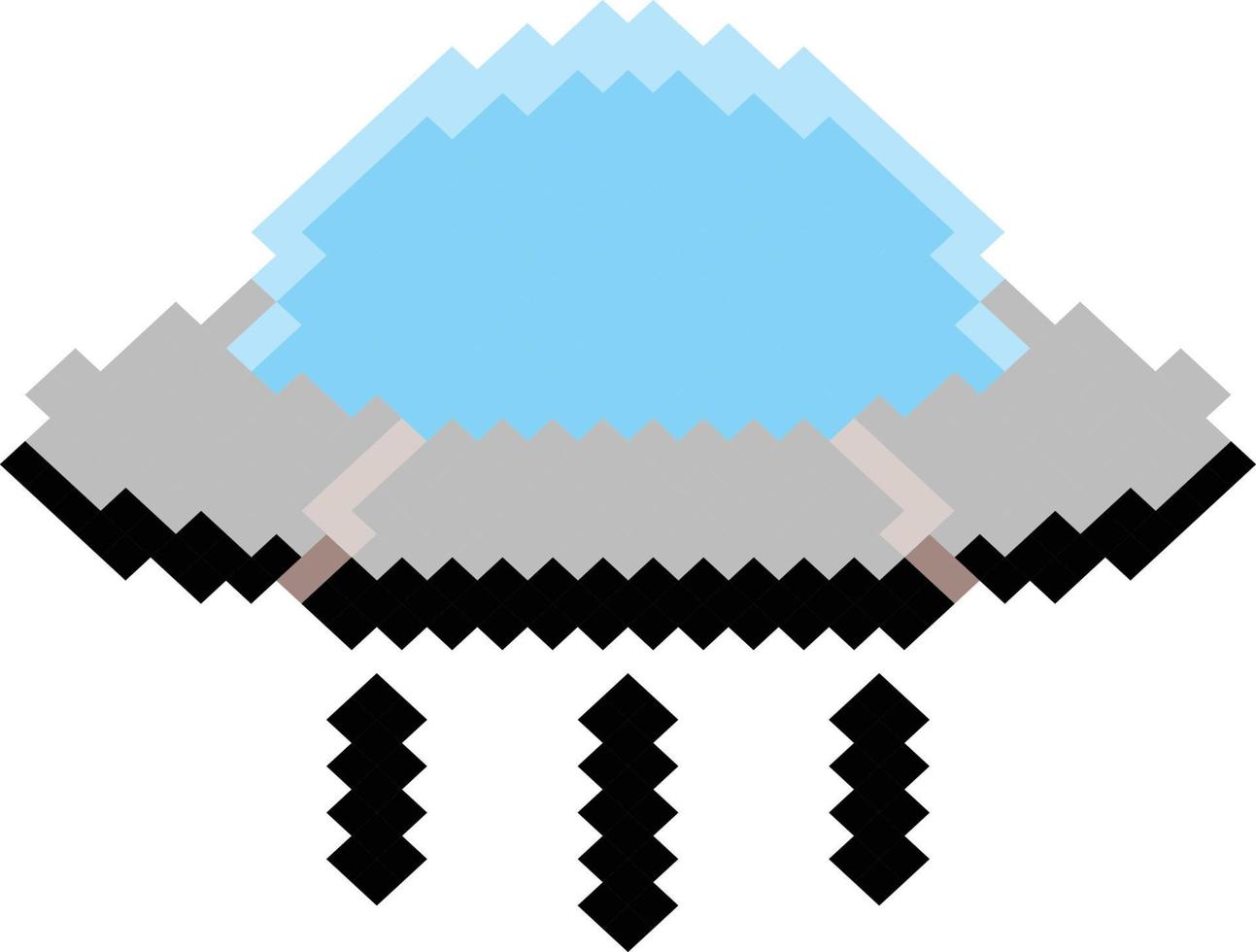 icona pixel ufo vettore