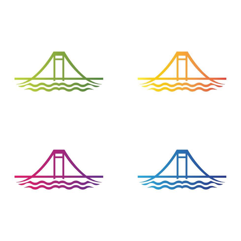 set di icone vettoriali modello logo ponte