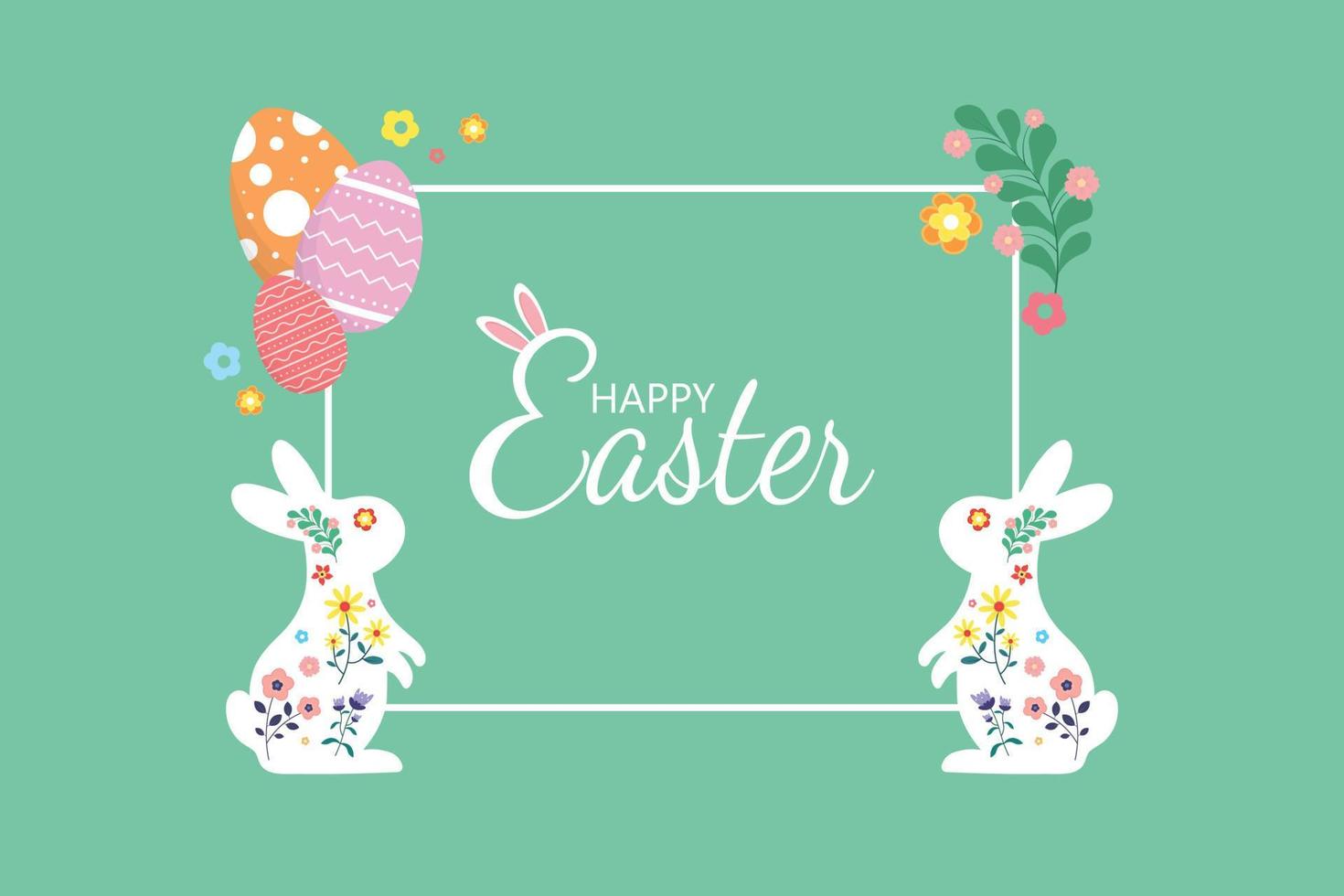 illustrazione vettoriale di sfondo del giorno di Pasqua. utilizzabile per striscioni, poster, modello di copertina, modello di social media.
