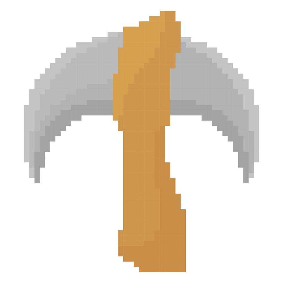 illustrazione di un'ascia con tema pixel 2 vettore