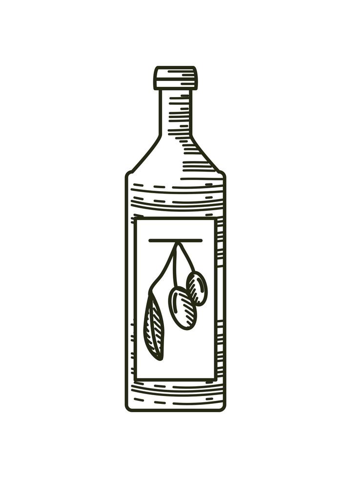 bottiglia di olio d'oliva vettore