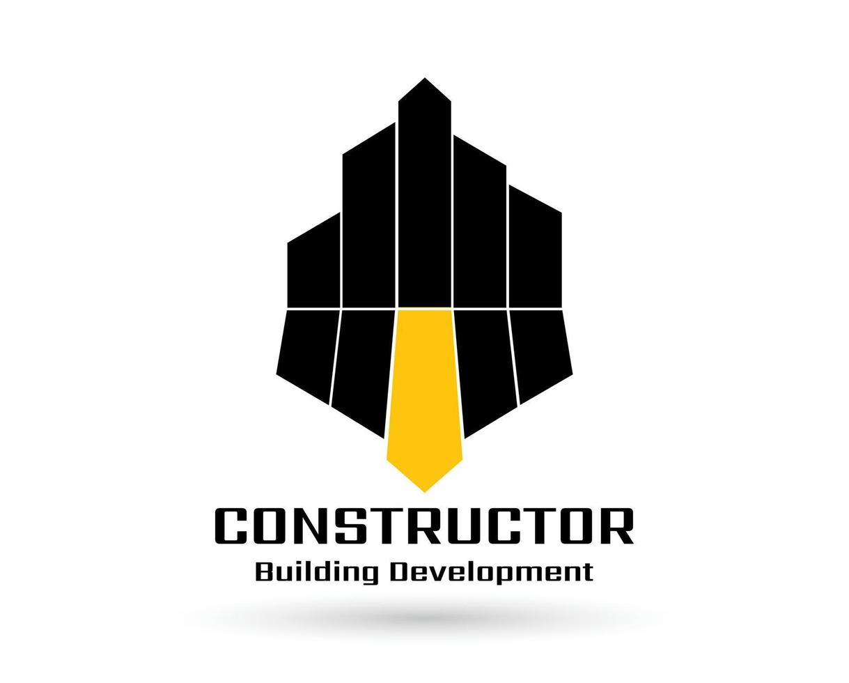 modello di logo di costruzione, logo immobiliare, logo aziendale, vettore di logo di costruzione