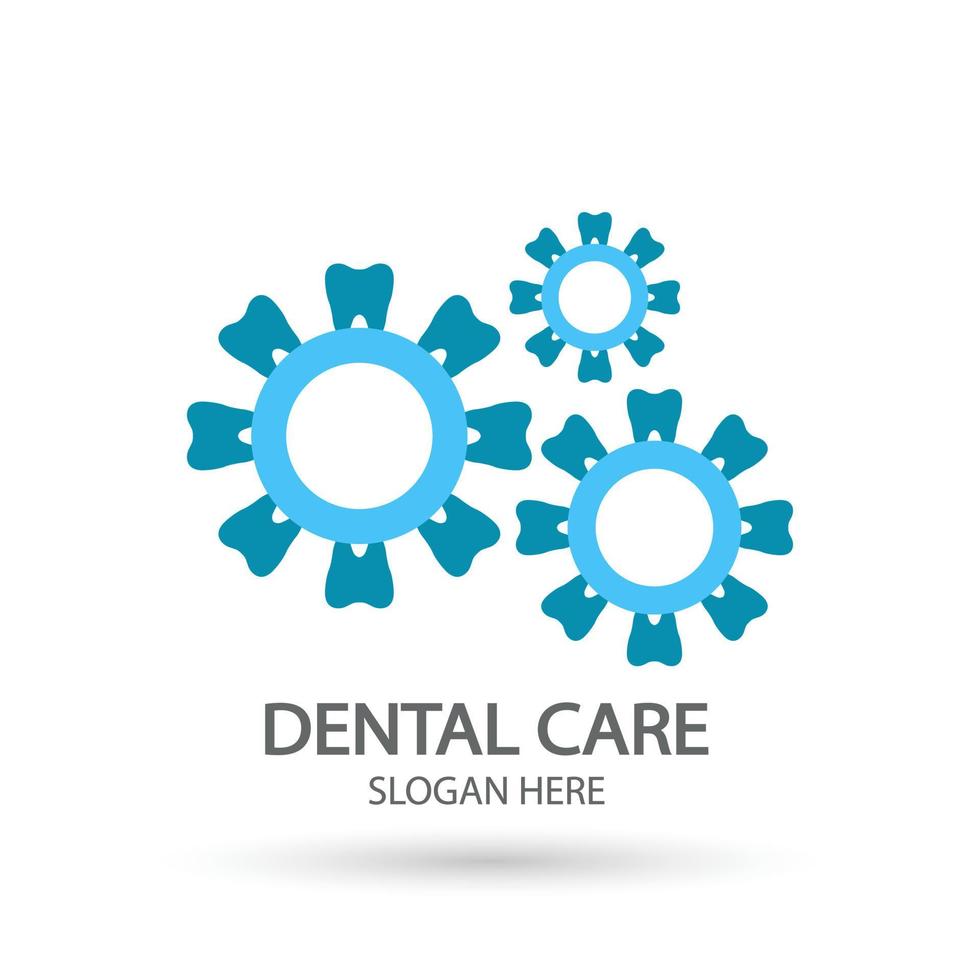 logo della clinica odontoiatrica. modello di vettore del dente, icona di simbolo di igiene orale dentale e clinica con uno stile di design moderno.