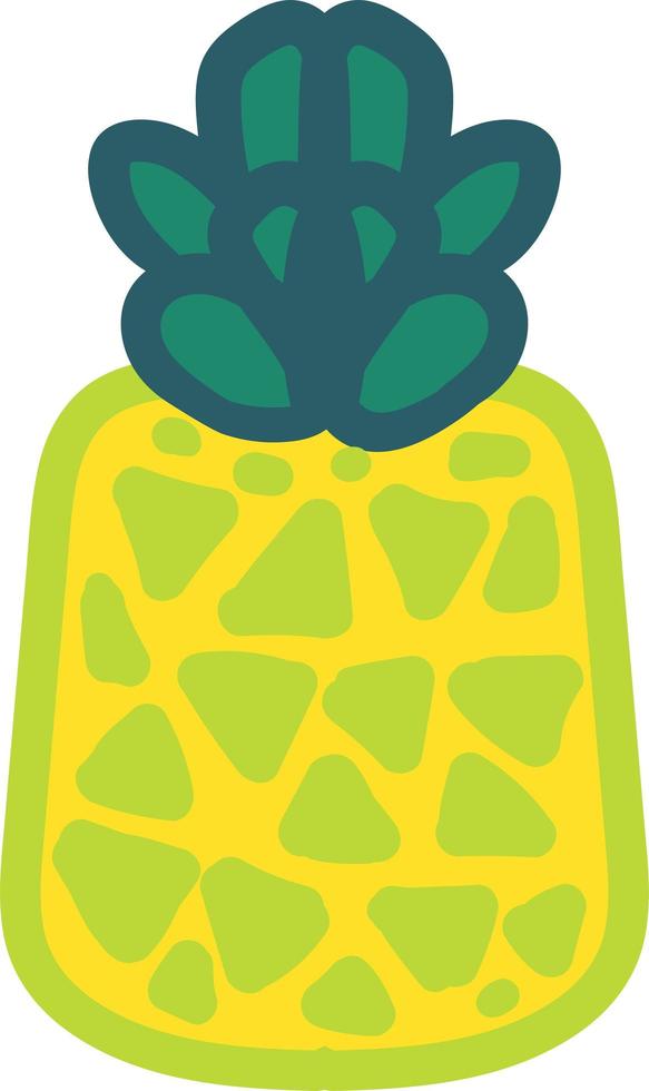 illustrazione vettoriale disegnata a mano di ananas intero