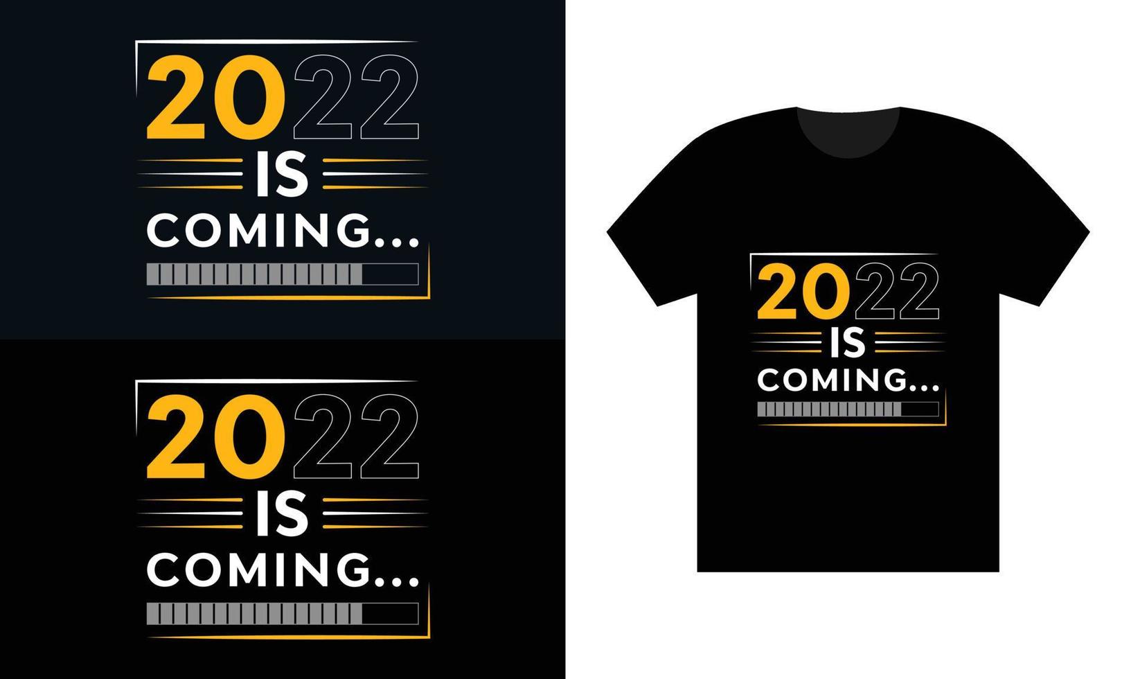 capodanno 2022-buon anno-maglietta design modello-maglietta di qualità design vettore