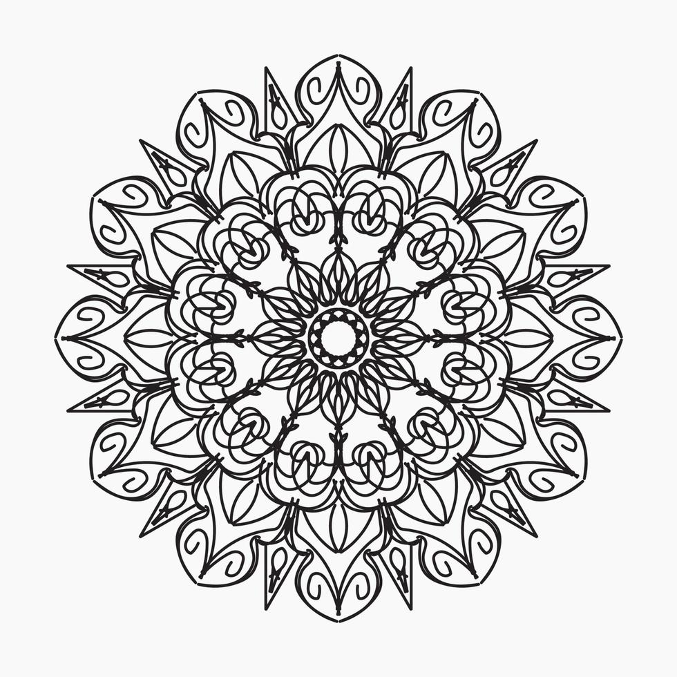 mandala disegnata a mano. decorazione in ornamento etnico orientale scarabocchio vettore