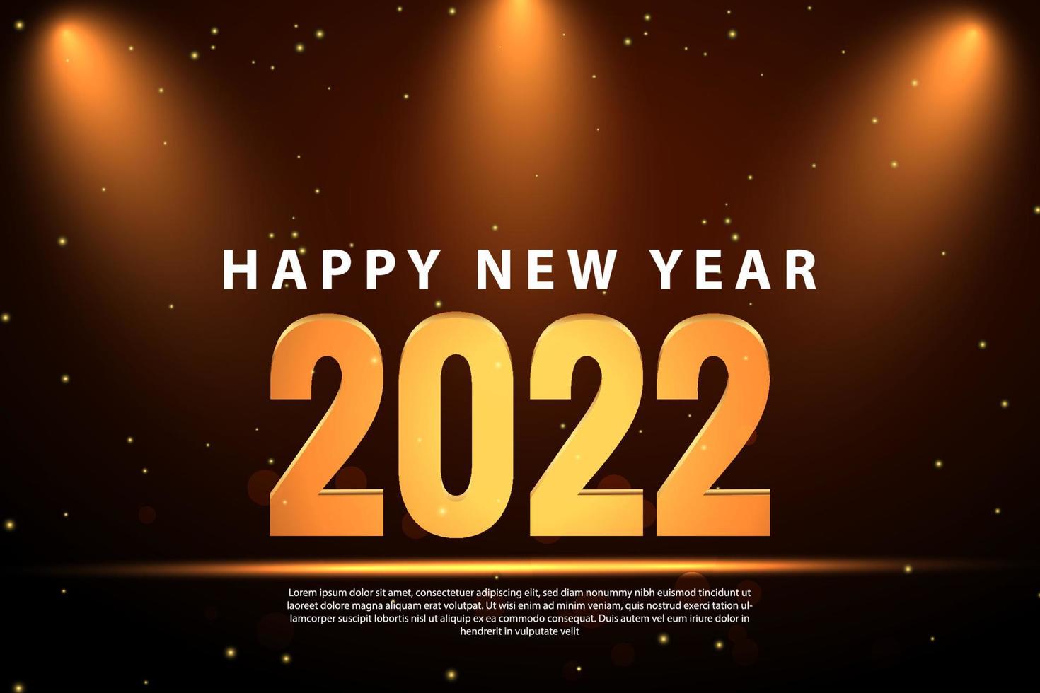 felice anno nuovo sfondo 2022 vettore