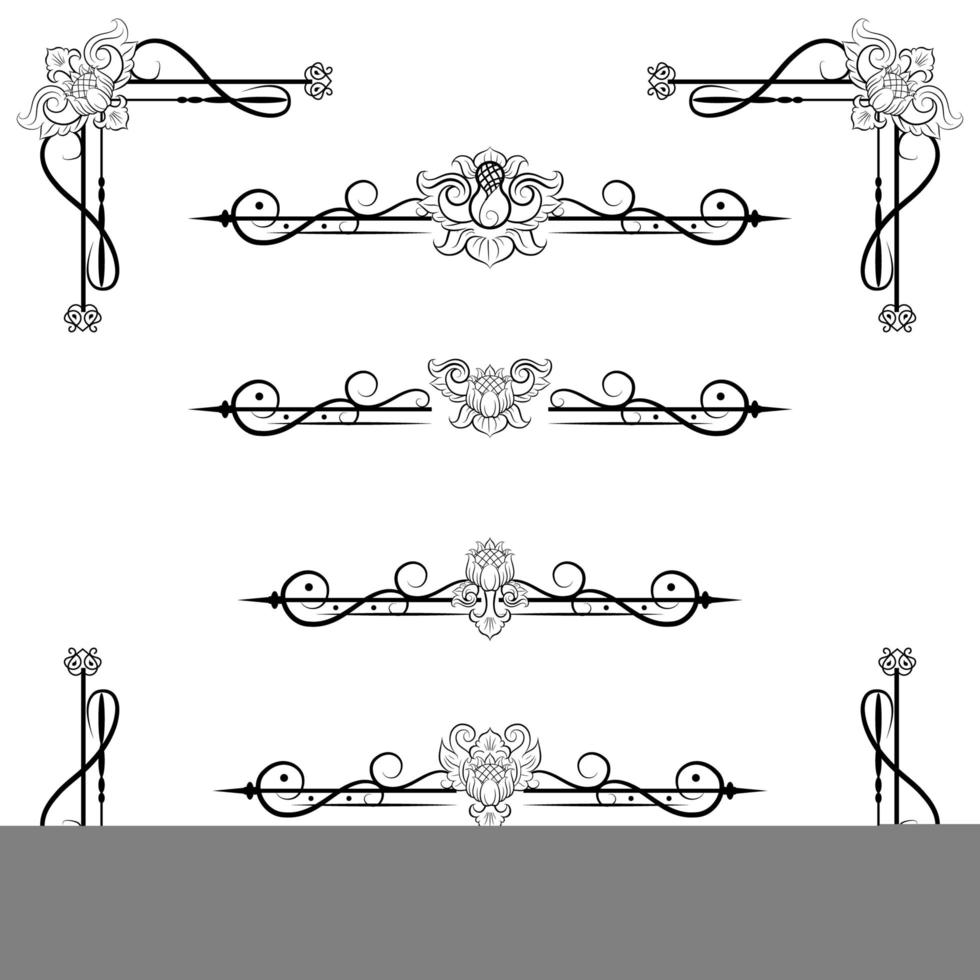 divisorio di testo decorativo in stile vittoriano barocco vettore