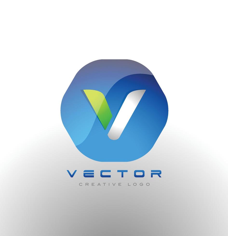 vettore logo aziendale lettera v