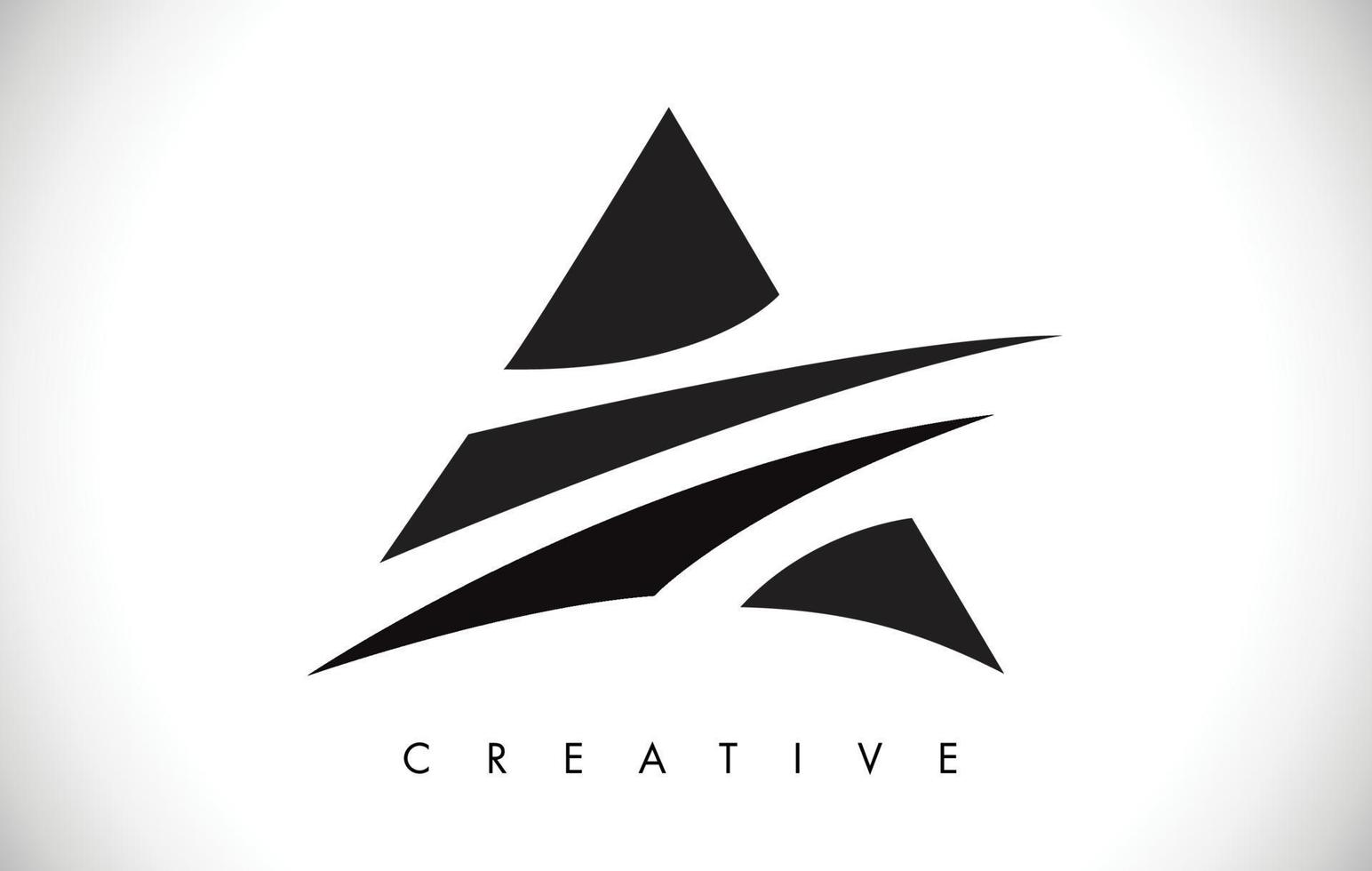 una lettera logo dal design moderno e alla moda. lettera un logo icona con monogramma moderno vettore
