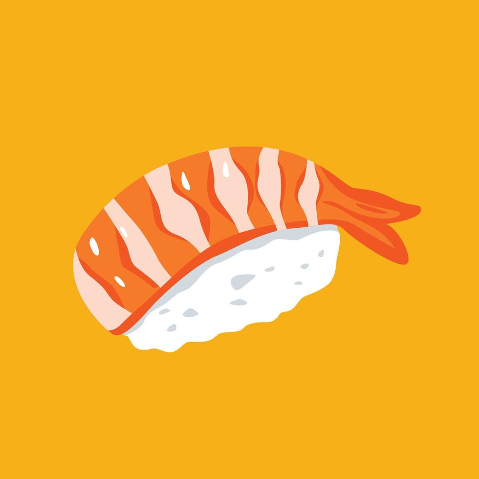 illustrazione di sushi piatto minimalista vettore