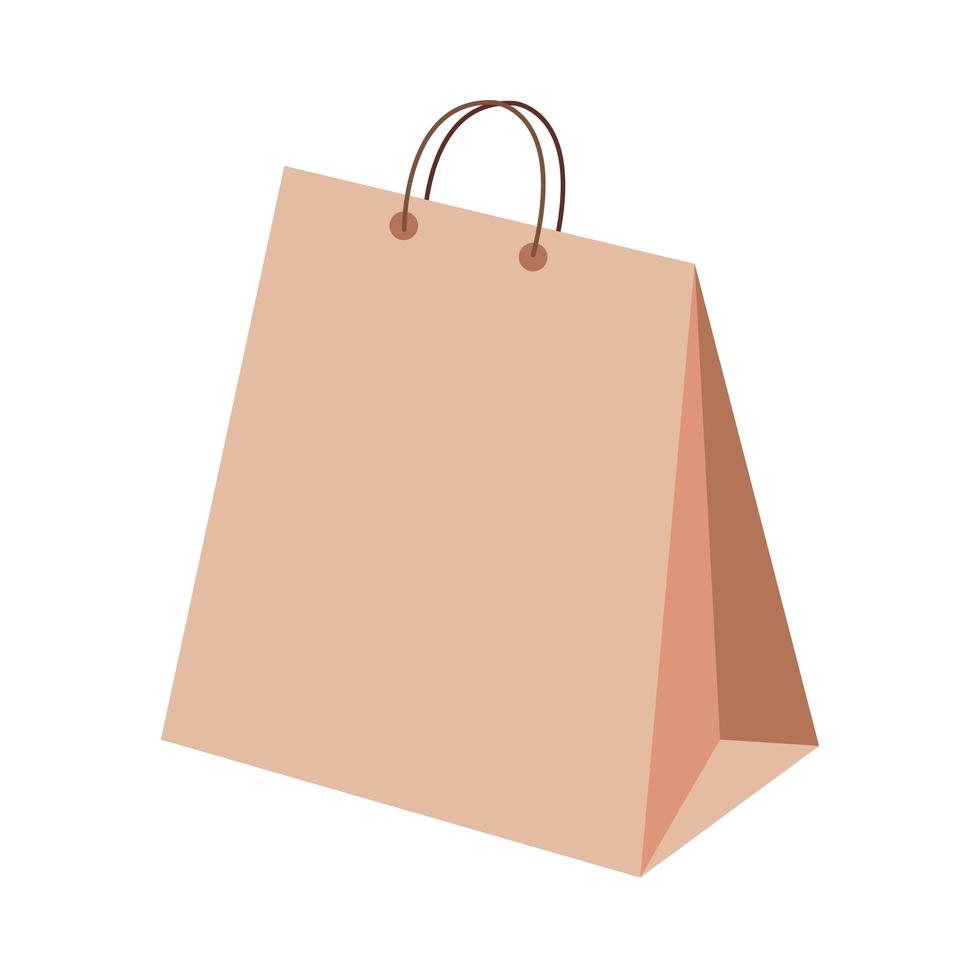 icona isolata di shopping bag di carta vettore