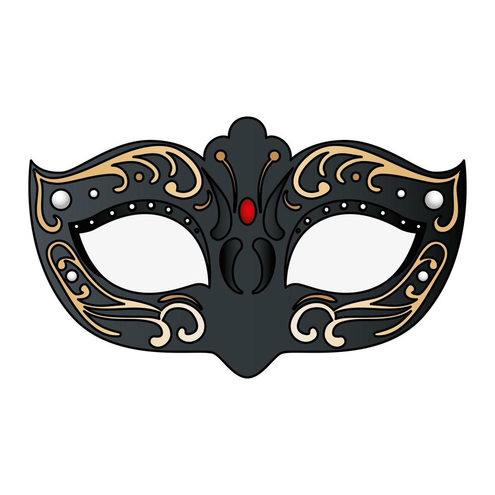 icona isolata fantasia maschera elegante vettore