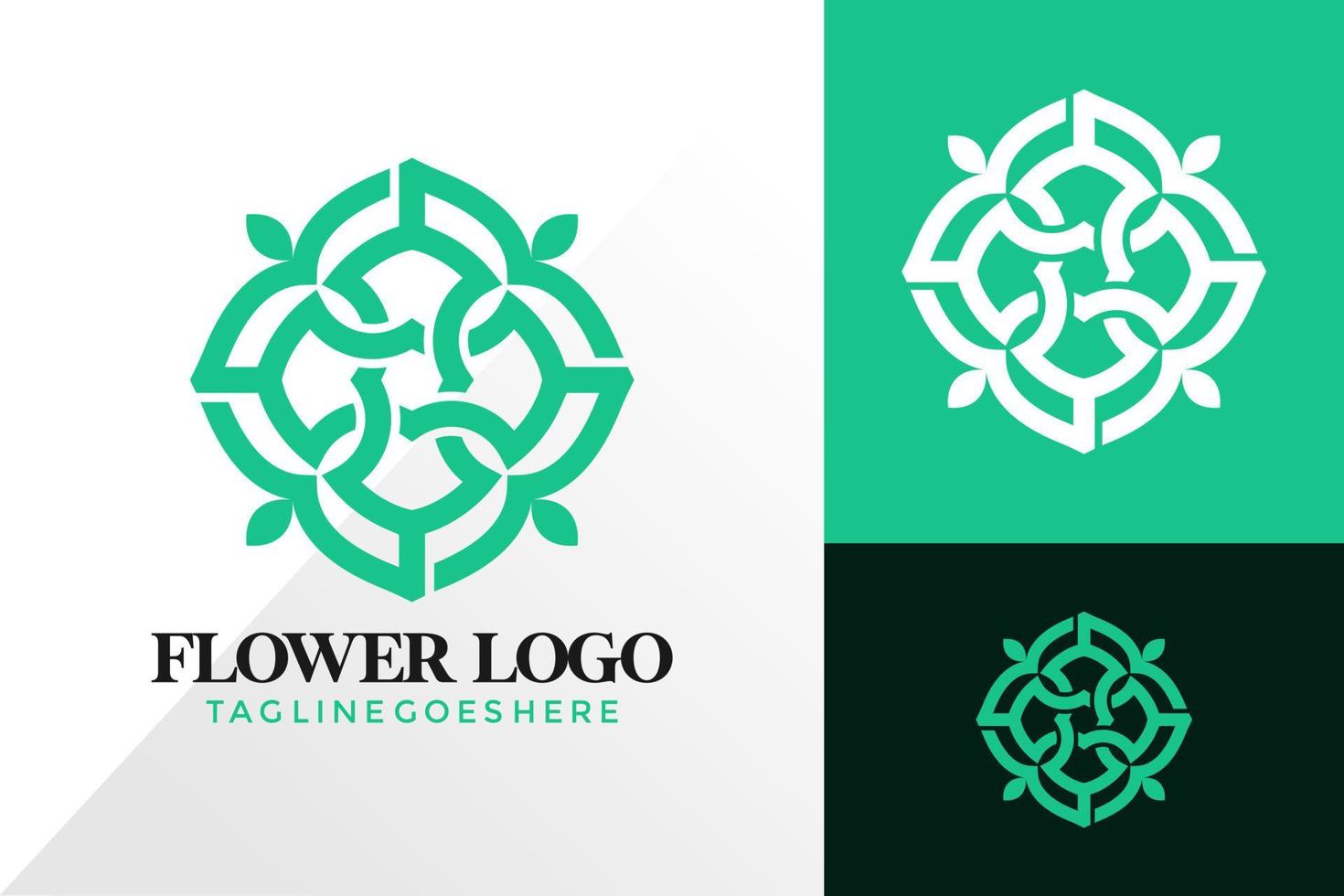 design del logo del fiore della natura, loghi astratti progetta il concetto per il modello vettore
