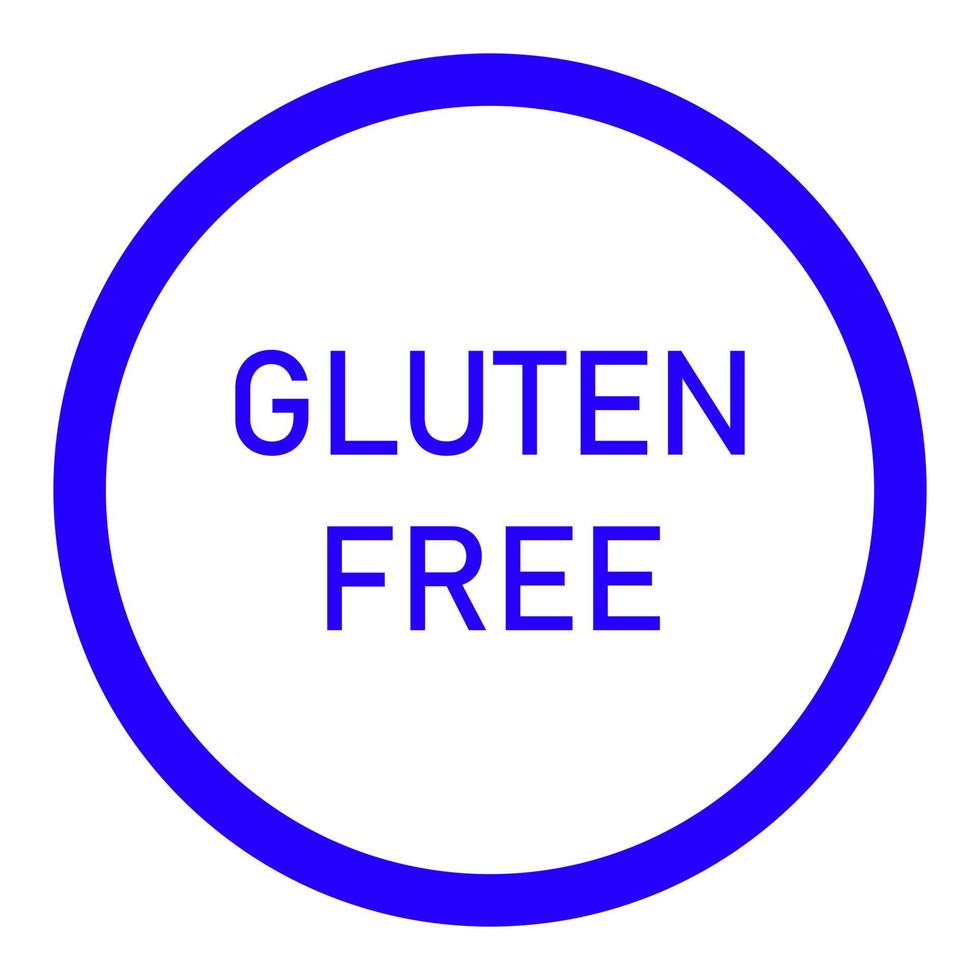simbolo senza glutine su sfondo bianco vettore