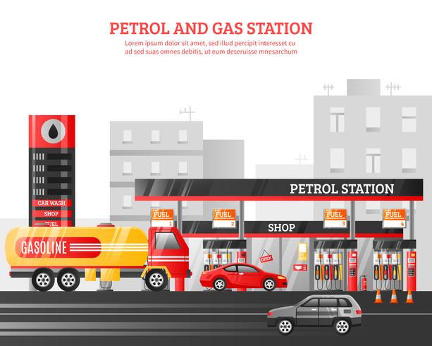 Illustrazione di benzina e benzina vettore