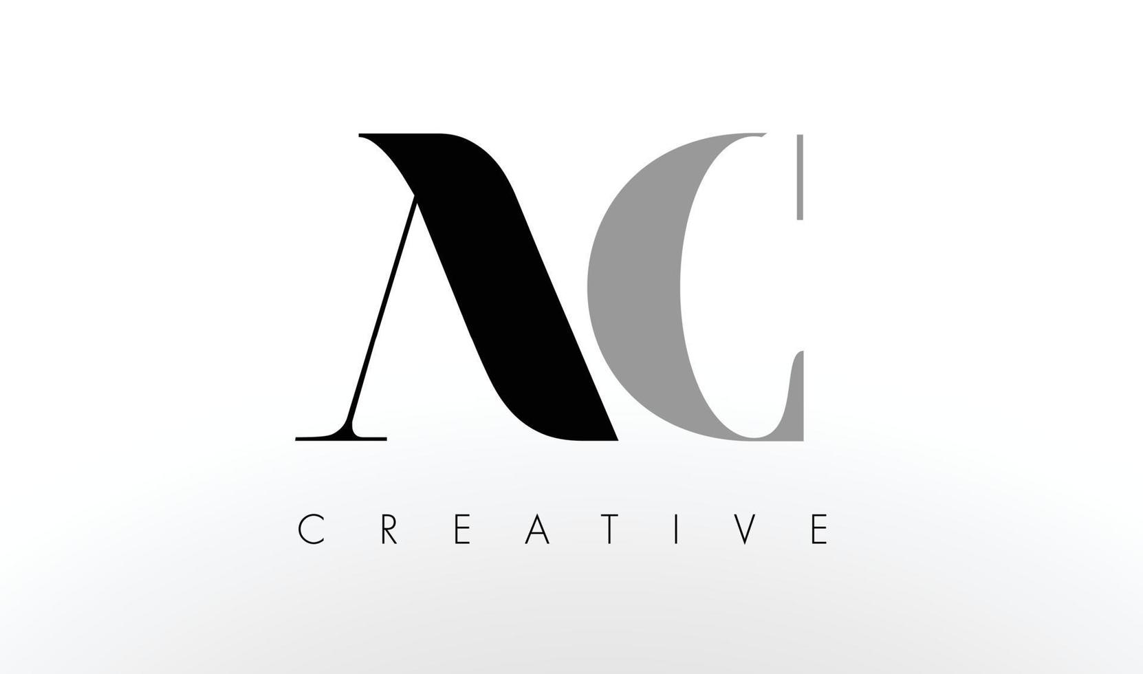 disegno del logo della lettera ac. icona di lettere ac creative vettore