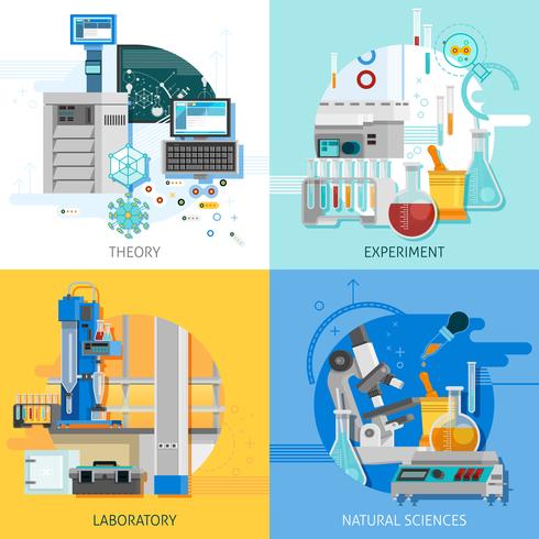 Scienza Equipment 2x2 Design Concept vettore