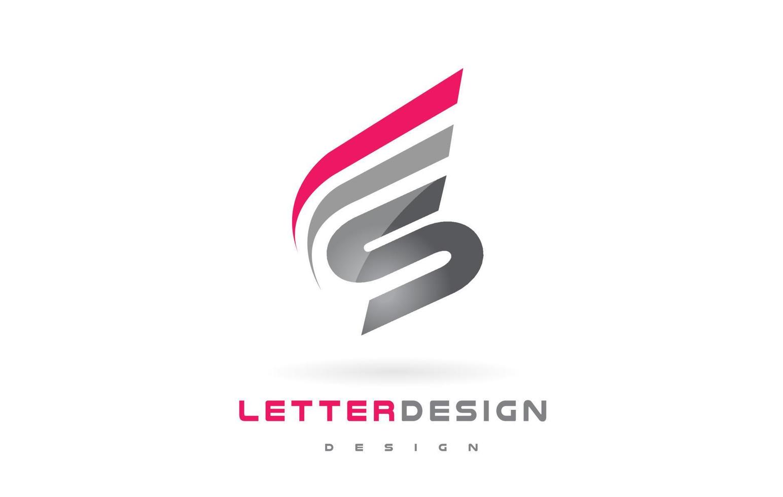 disegno del logo della lettera s. concetto di lettering moderno futuristico. vettore