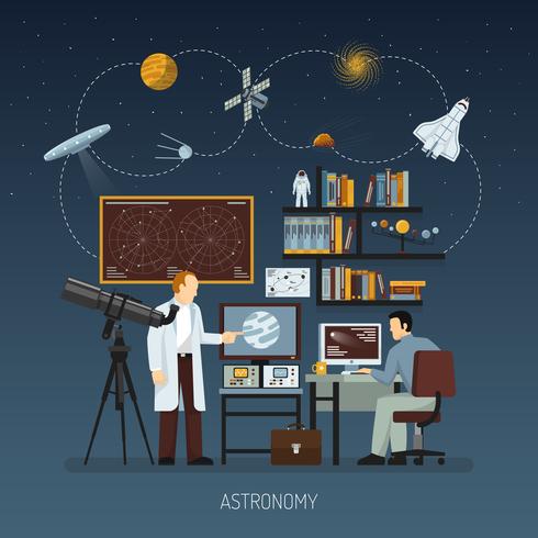 Concetto di design di astronomia vettore