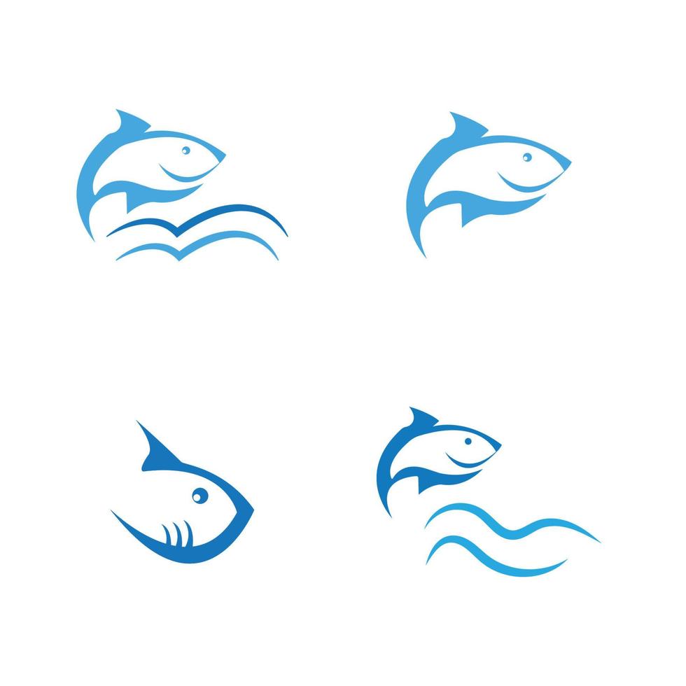 modello di logo di pesce. simbolo di vettore creativo