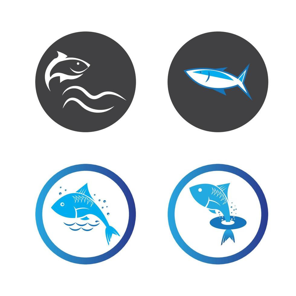 modello di logo di pesce. simbolo di vettore creativo