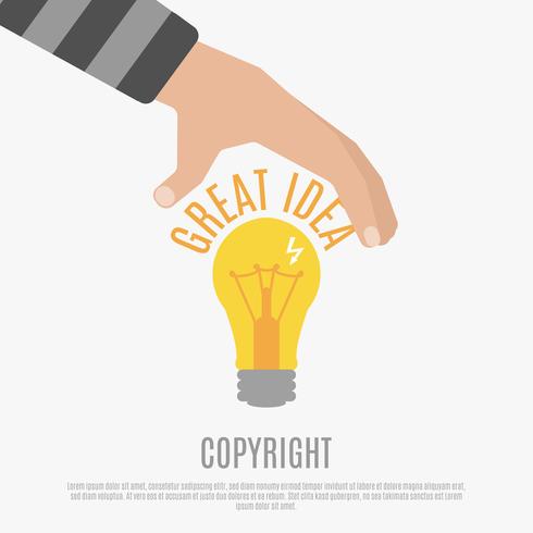 Concetto di design della conformità del copyright vettore