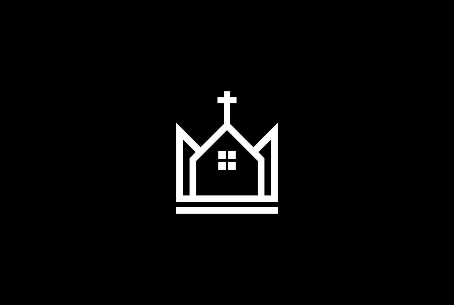 re regina corona cristiana chiesa cappella logo design vector