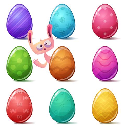 Buona Pasqua, Set color egg. vettore