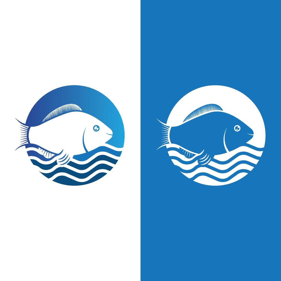 modello di logo di pesce. vettore creativo