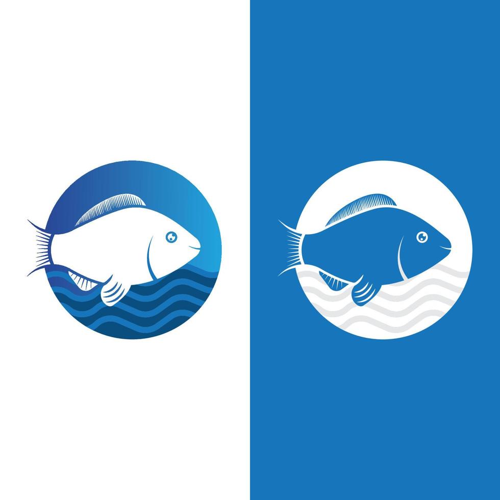 modello di logo di pesce. vettore creativo