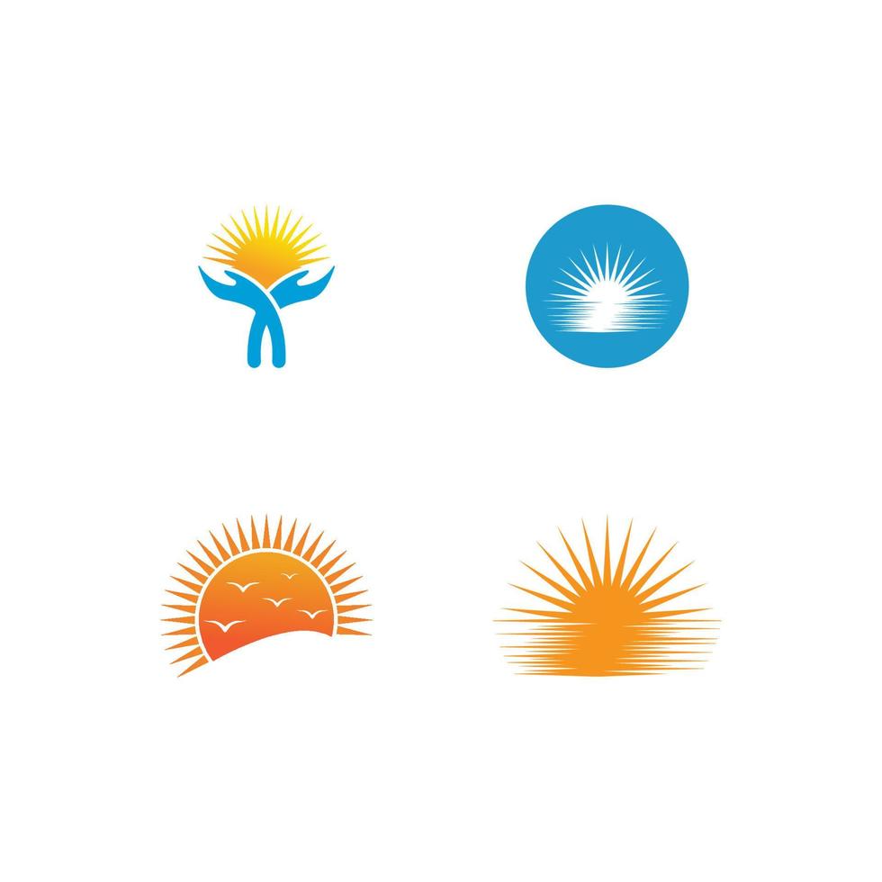 logo dell'icona dell'illustrazione vettoriale del sole