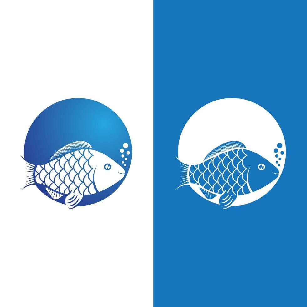 modello di logo di pesce. vettore creativo