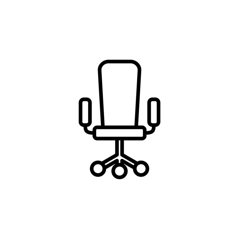 sedia, icona della linea del sedile, vettore, illustrazione, modello di logo. adatto a molti scopi. vettore