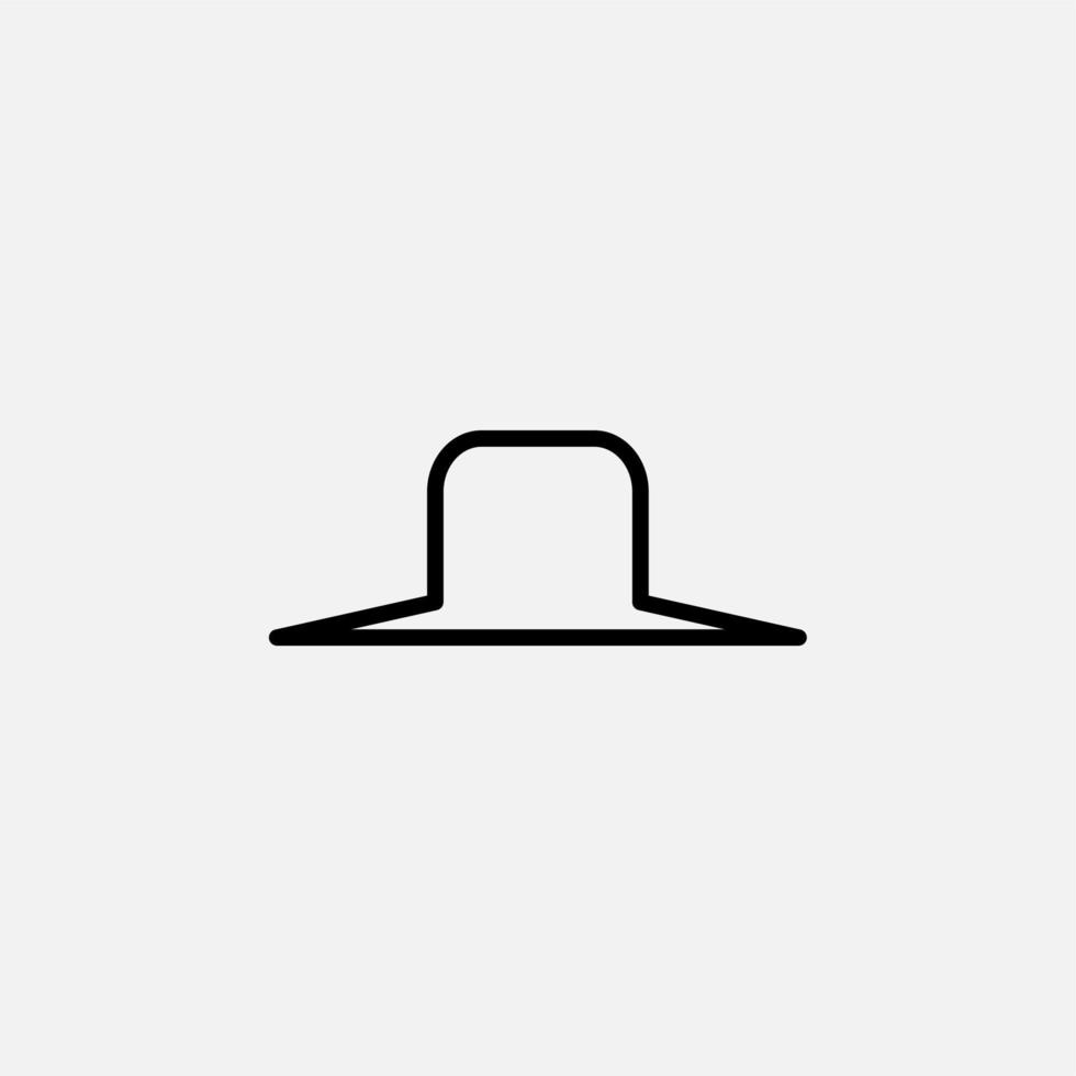 icona della linea di cappello, vettore, illustrazione, modello di logo. adatto a molti scopi. vettore