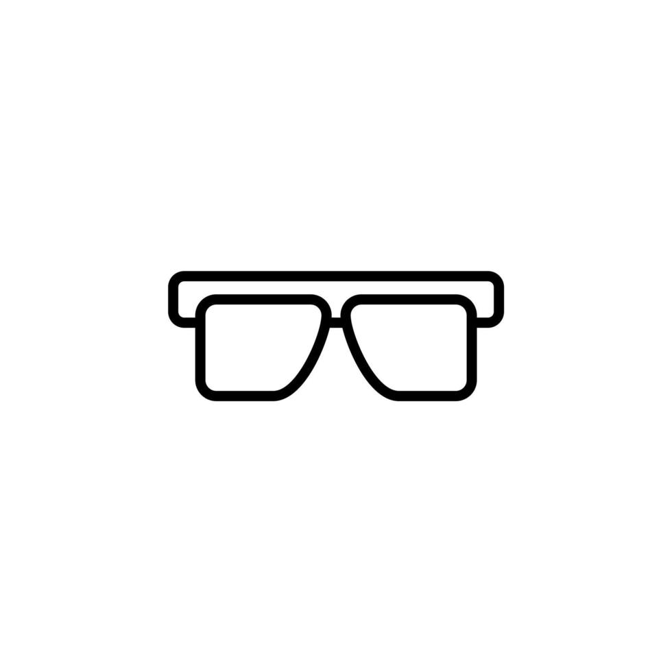 occhiali, occhiali da sole, occhiali da vista, icona della linea di occhiali, vettore, illustrazione, modello di logo. adatto a molti scopi. vettore