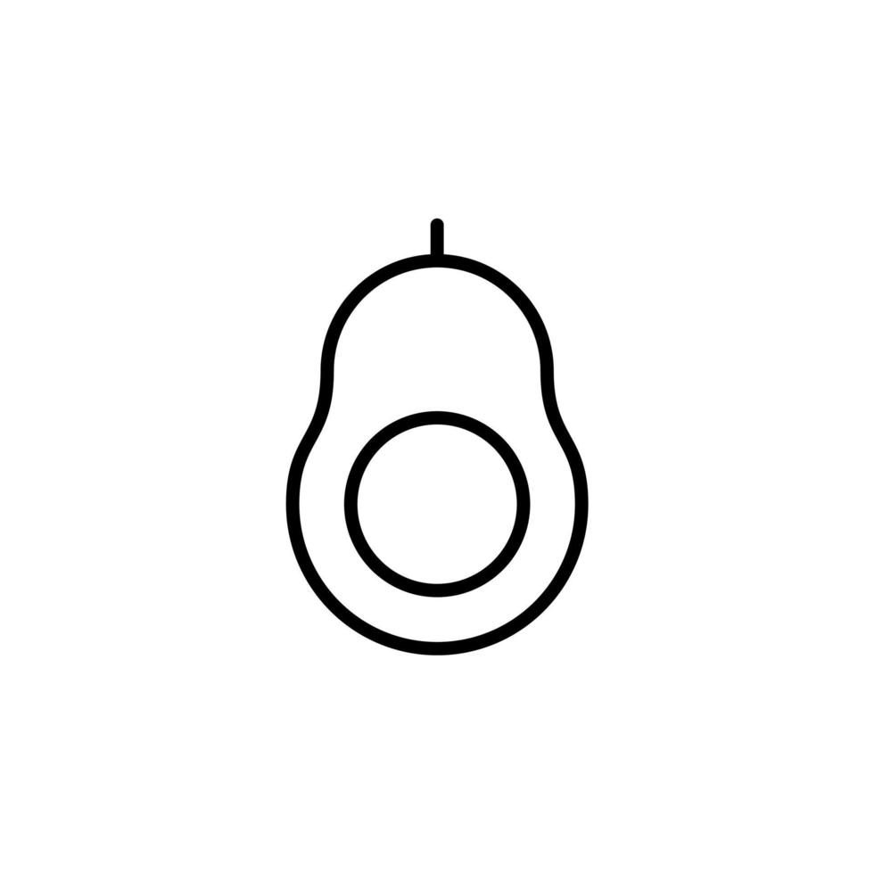 icona della linea di avocado, vettore, illustrazione, modello di logo. adatto a molti scopi. vettore