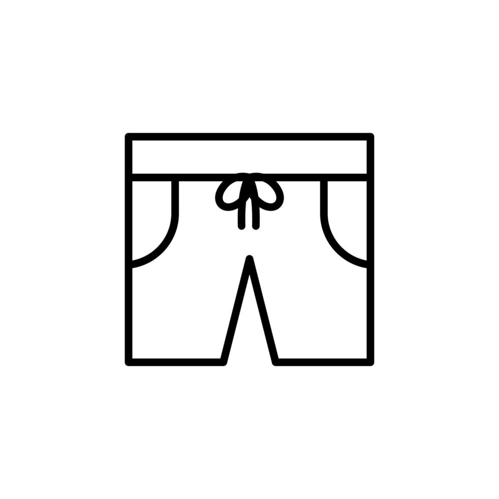 pantaloncini, casual, icona della linea di pantaloni, vettore, illustrazione, modello di logo. adatto a molti scopi. vettore