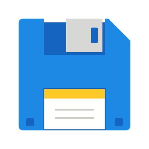 Floppy Flat Icona a più colori vettore