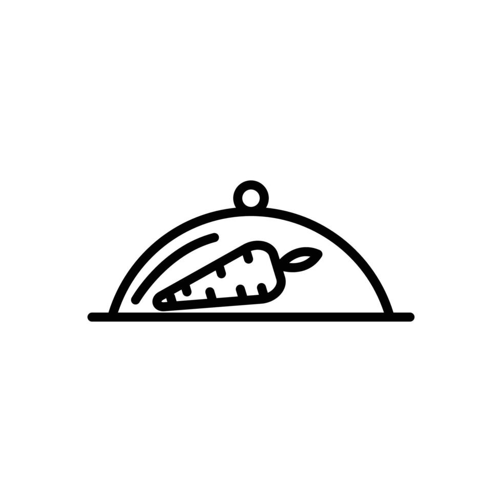 icona della linea del ristorante vegetariano. modello di disegno vettoriale