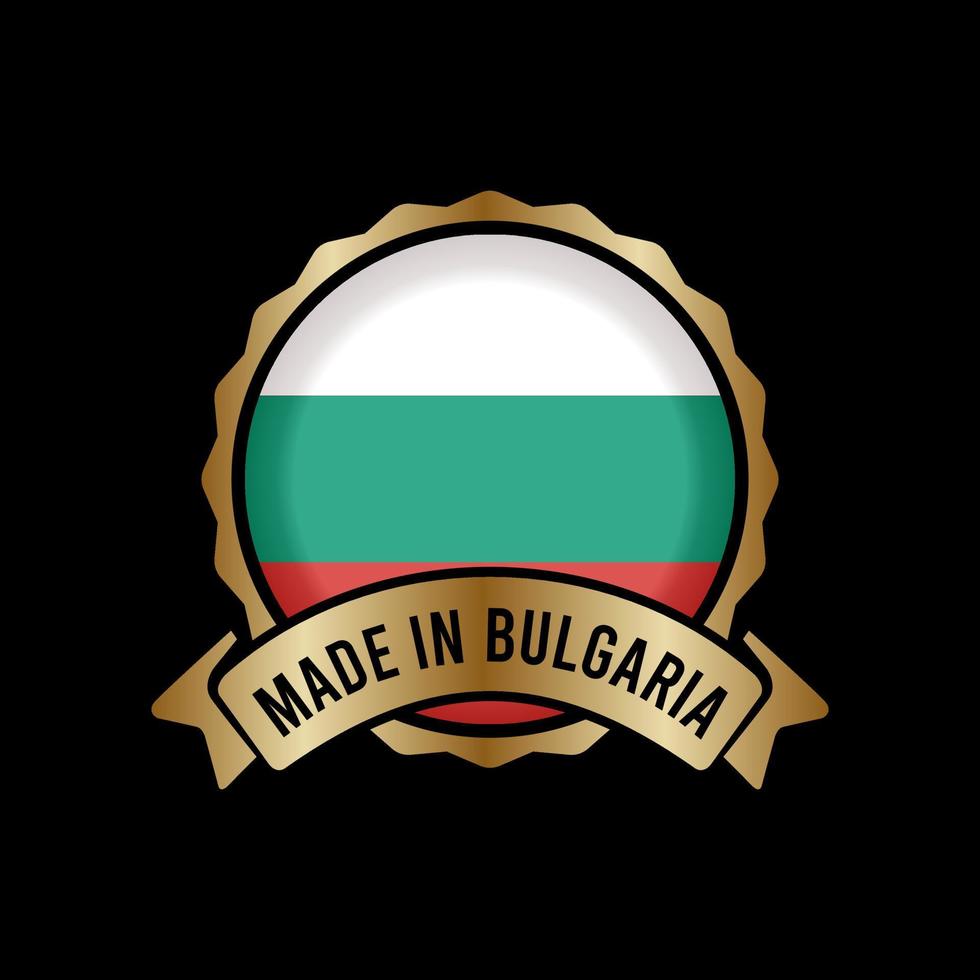 bottone etichetta timbro distintivo oro realizzato in bulgaria vettore