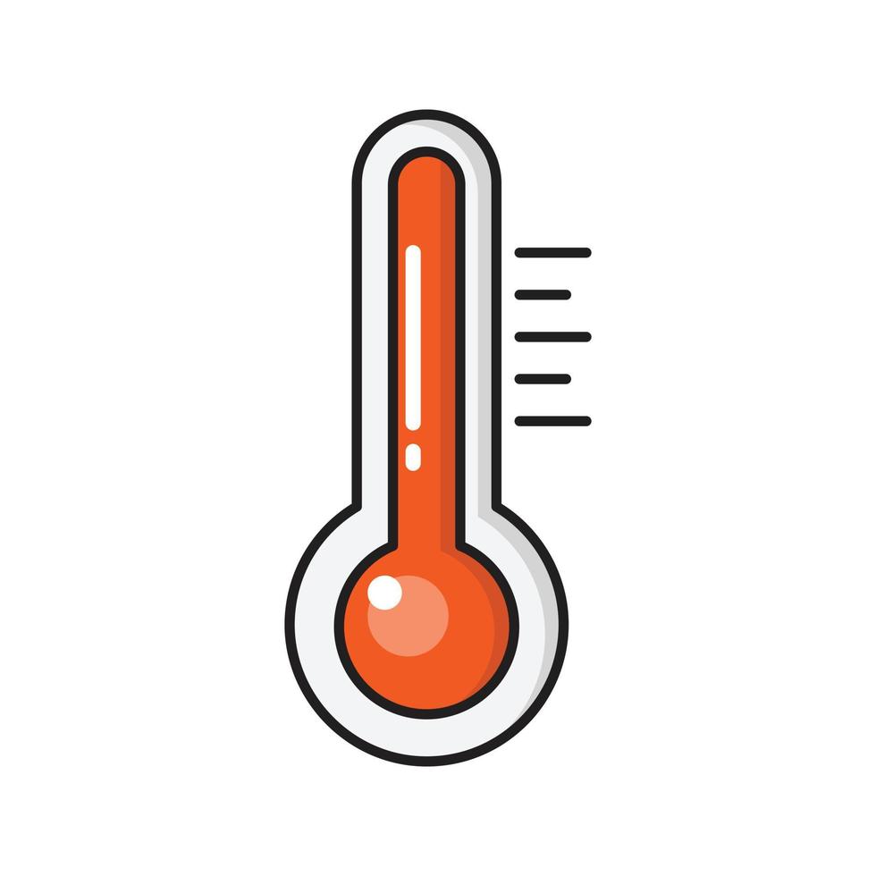 illustrazione vettoriale di temperatura su uno sfondo trasparente. simboli di qualità premium. icona di colore piatto linea vettoriale per concept e graphic design.