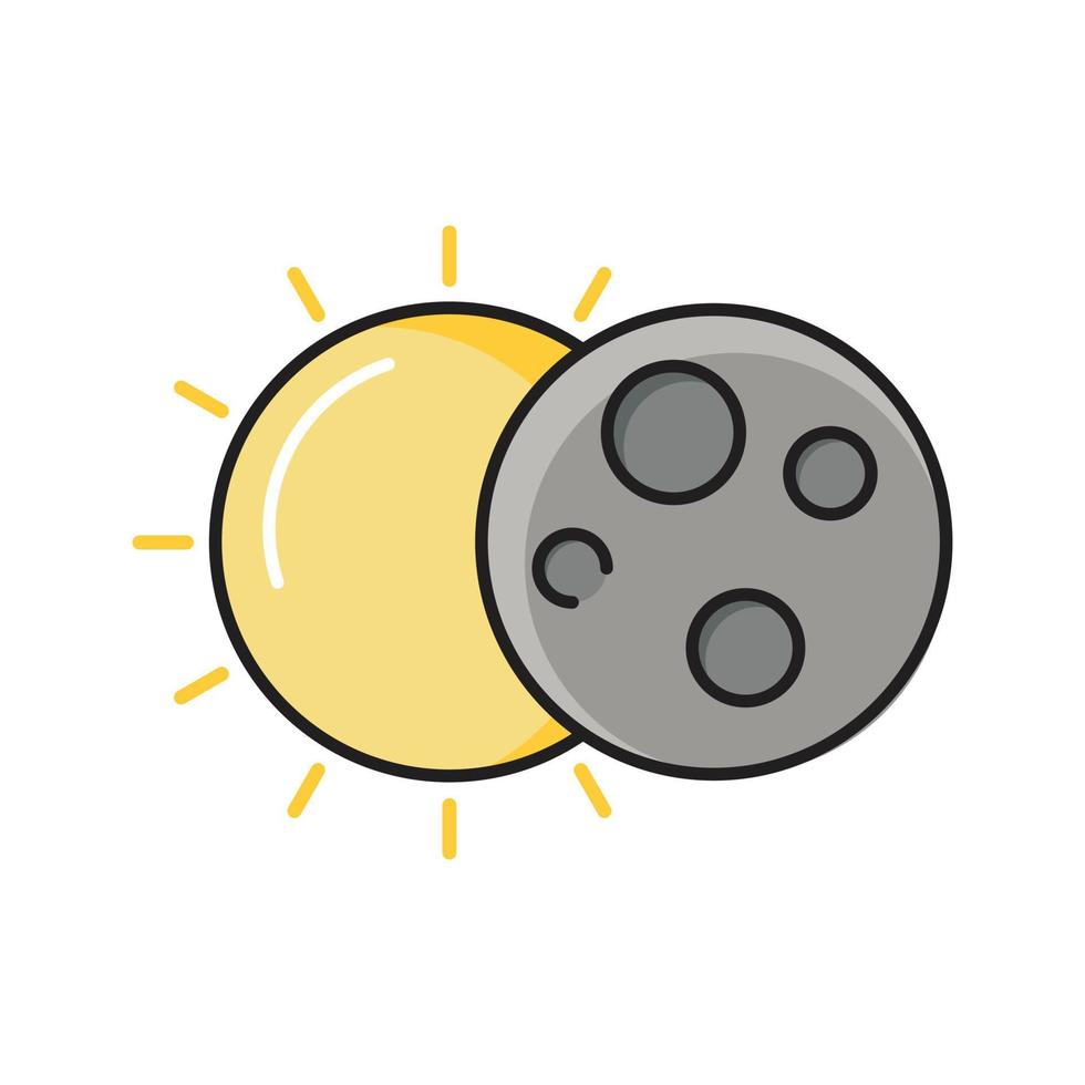illustrazione vettoriale di sole su uno sfondo trasparente. simboli di qualità premium. icona di colore piatto linea vettoriale per concept e graphic design.