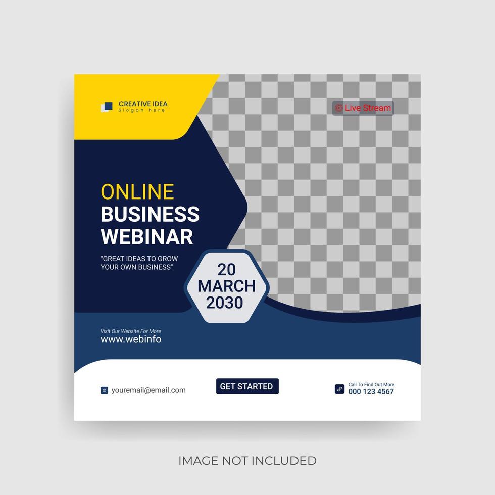 webinar di business online semplice e moderno creativo. . vettore