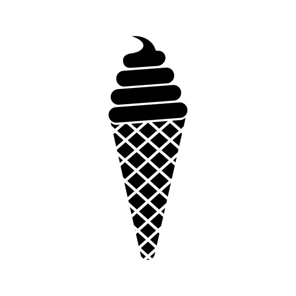 icona della siluetta del gelato vettore
