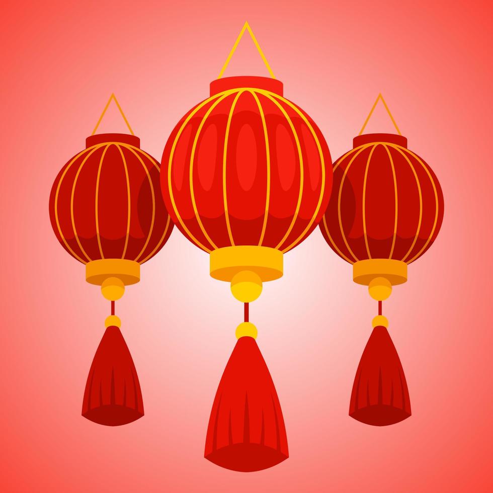 lanterne cinesi del nuovo anno vettore