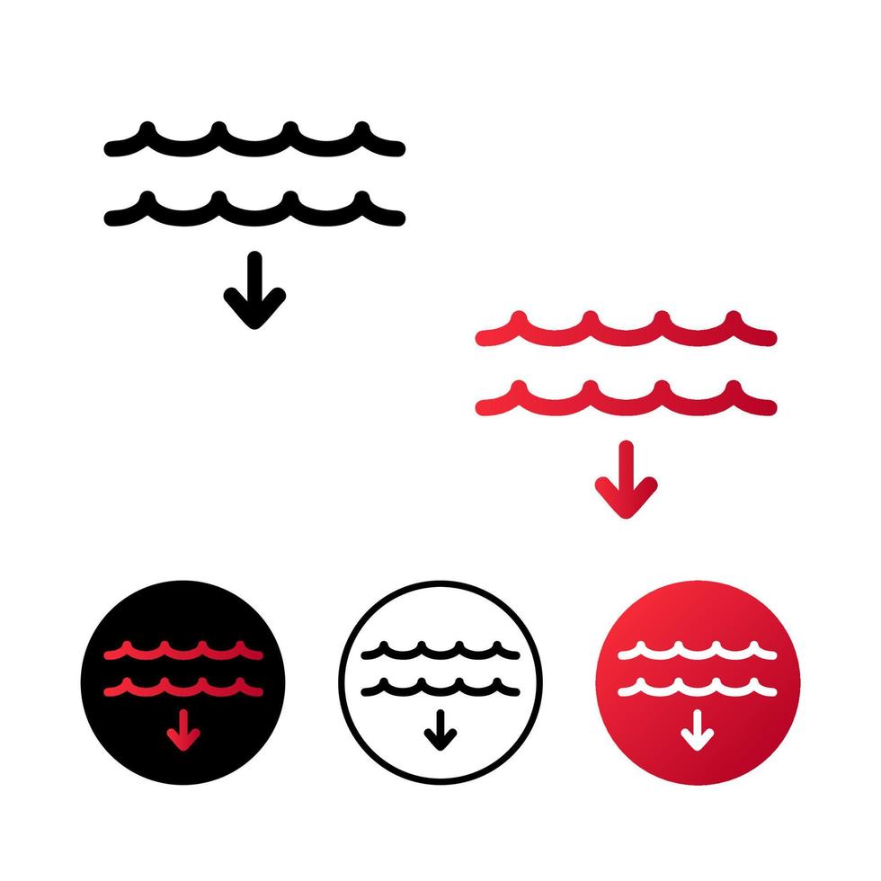 illustrazione astratta dell'icona dell'acqua profonda vettore